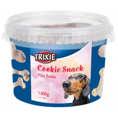 تشویقی بیسکویت سگ تریکسی مدل cookies snack mini bones وزن 1300 گرم