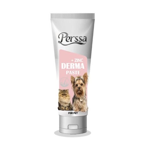 خمیر تقویت کننده پوست و مو سگ و گربه پرسا Perssa Derma Paste وزن 100 گرم