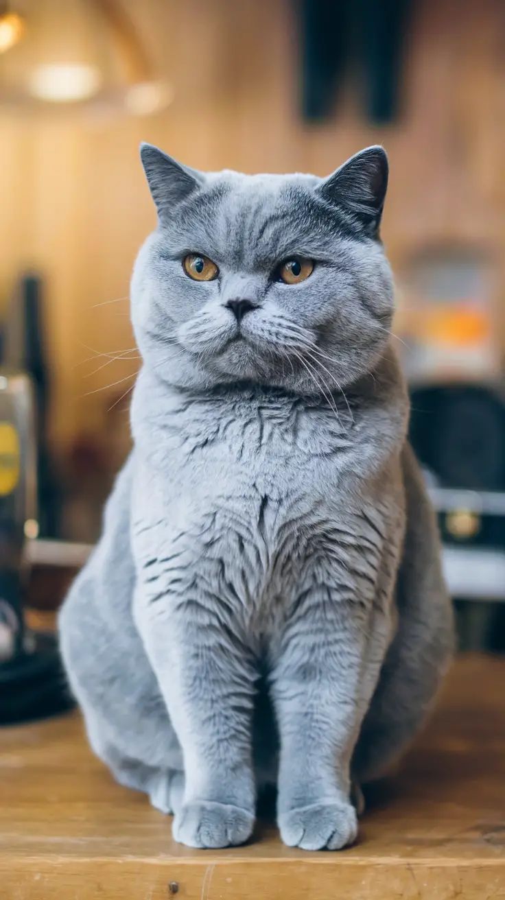 گربه بریتیش با صورت گرد