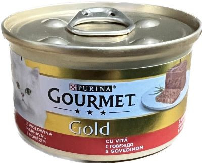 کنسرو گربه گورمت گلد پته طعم گوشت