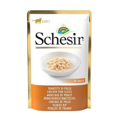 پوچ گربه شسیر با طعم مرغ در سس Schesir