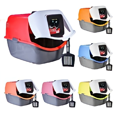 ظرف خاک گربه مسقف همراه با بیلچه جورج