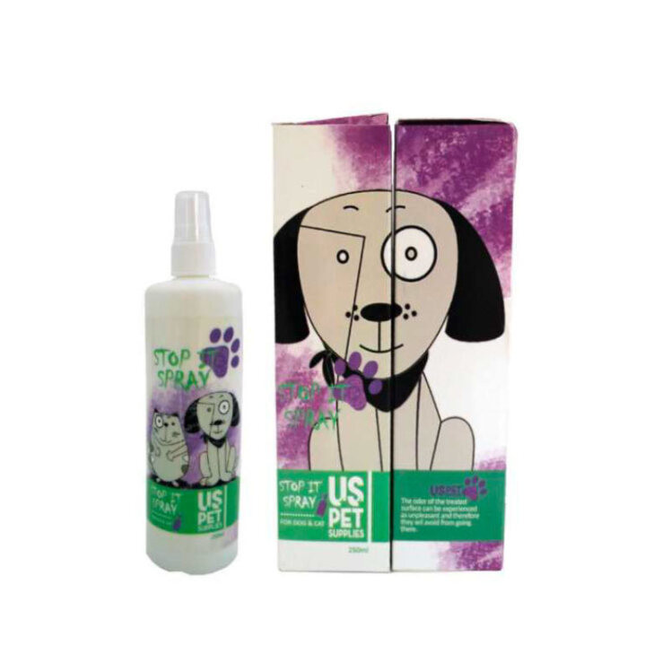 اسپری استاپر سگ و گربه یو اس پت US Pet Stop It Spray حجم 250 میلی لیتر